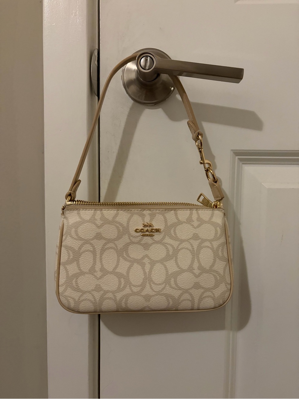 Coach Mini Shoulder Bag in Chalk/Beige